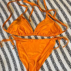 Vibrant Orange Bikini Set